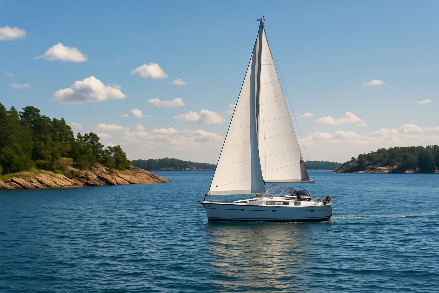 segelbåt i skärgården